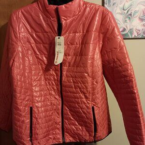 NWT Talbots Jacket Size Large Primaloft Full Zip Women's Pink